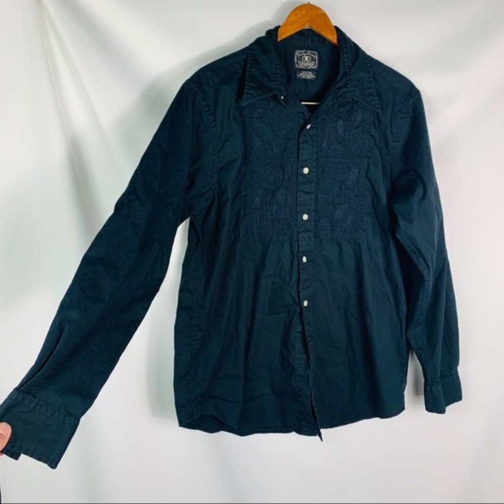 Lucky brand black cotton detailed long sleeve